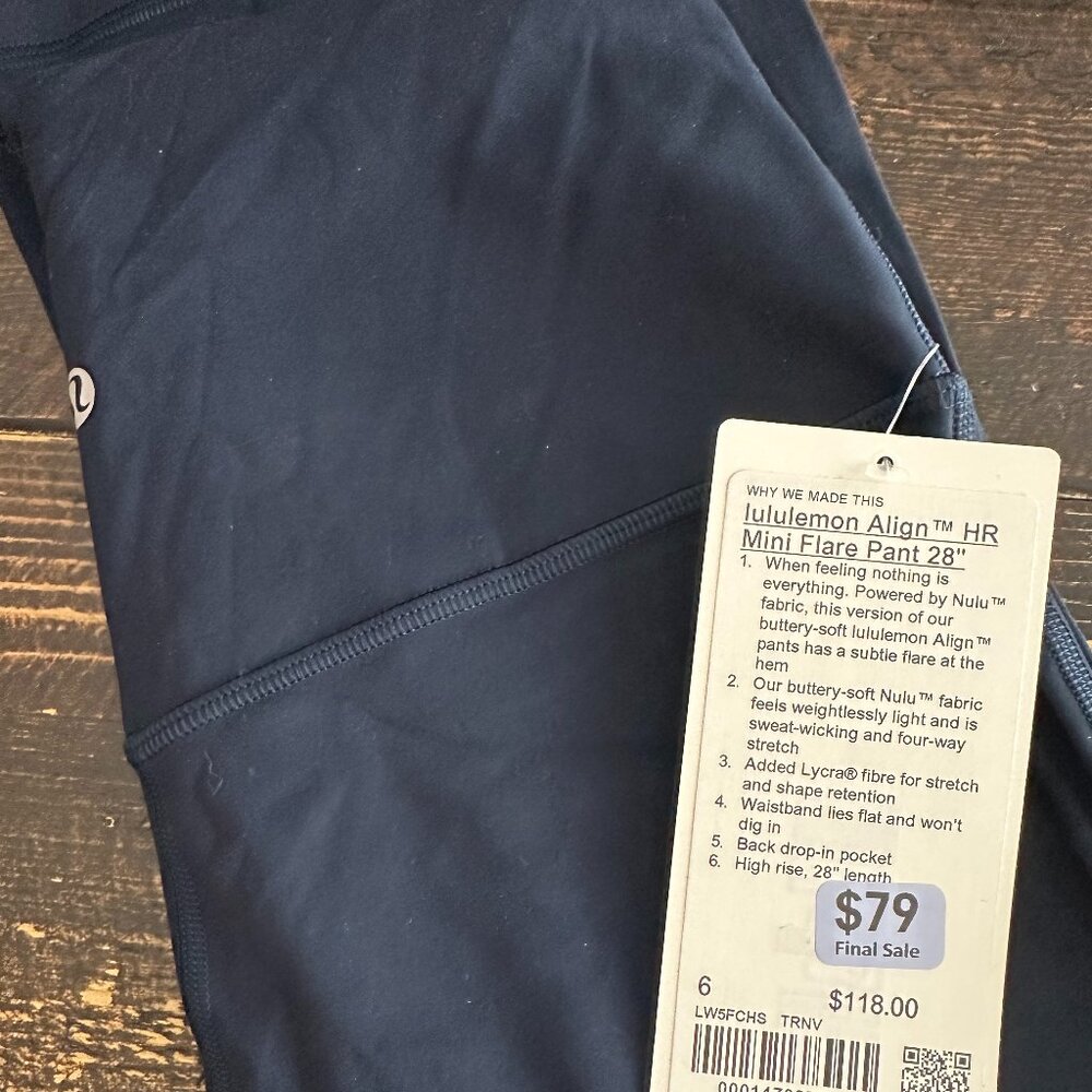 Lululemon Navy Blue Align Mini-Flare Leggings